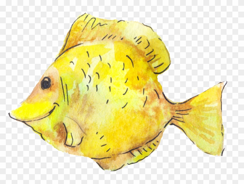 Yellow Small Fish Png Transparent - Coral Reef Fish Clipart