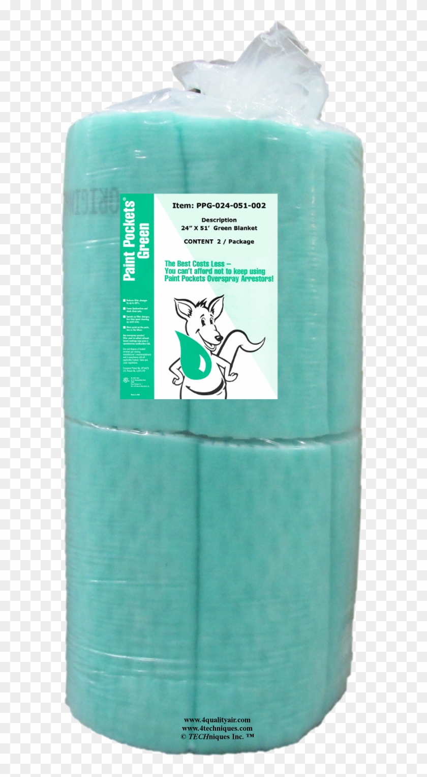 24" X 51' Paint Pockets Green Overspray Arrestor - Drink Clipart #4582499