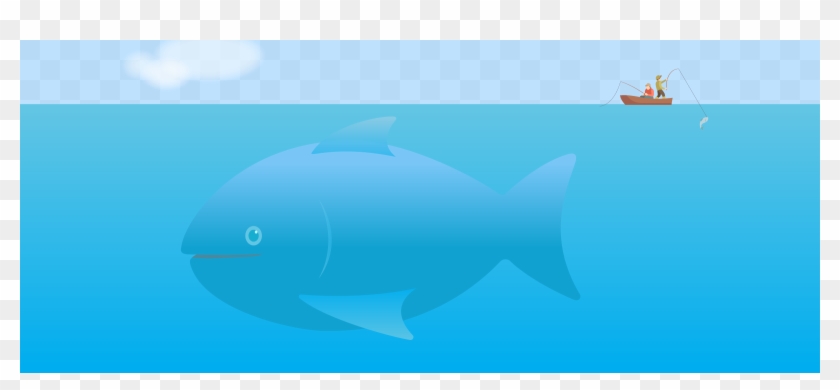 Huge Fish Missed By Fishermen In Boat Preoccupied With - Pomacentridae Clipart