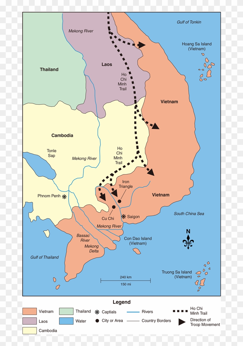 Fertile River Delta And Alluvial Soils - Viet Cong Tunnels Map Clipart #4582574