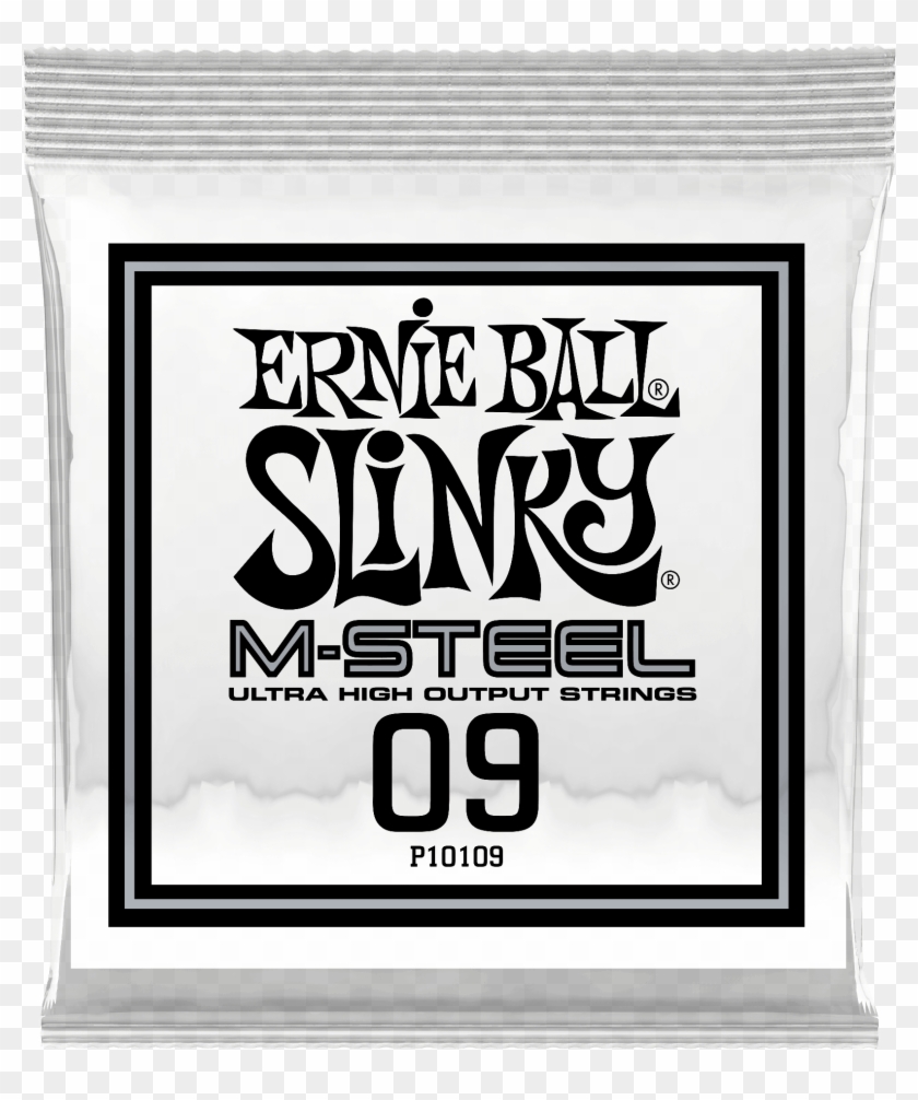009 M-steel Plain Electric Guitar Strings 6 Pack - Ernie Ball Clipart #4582663