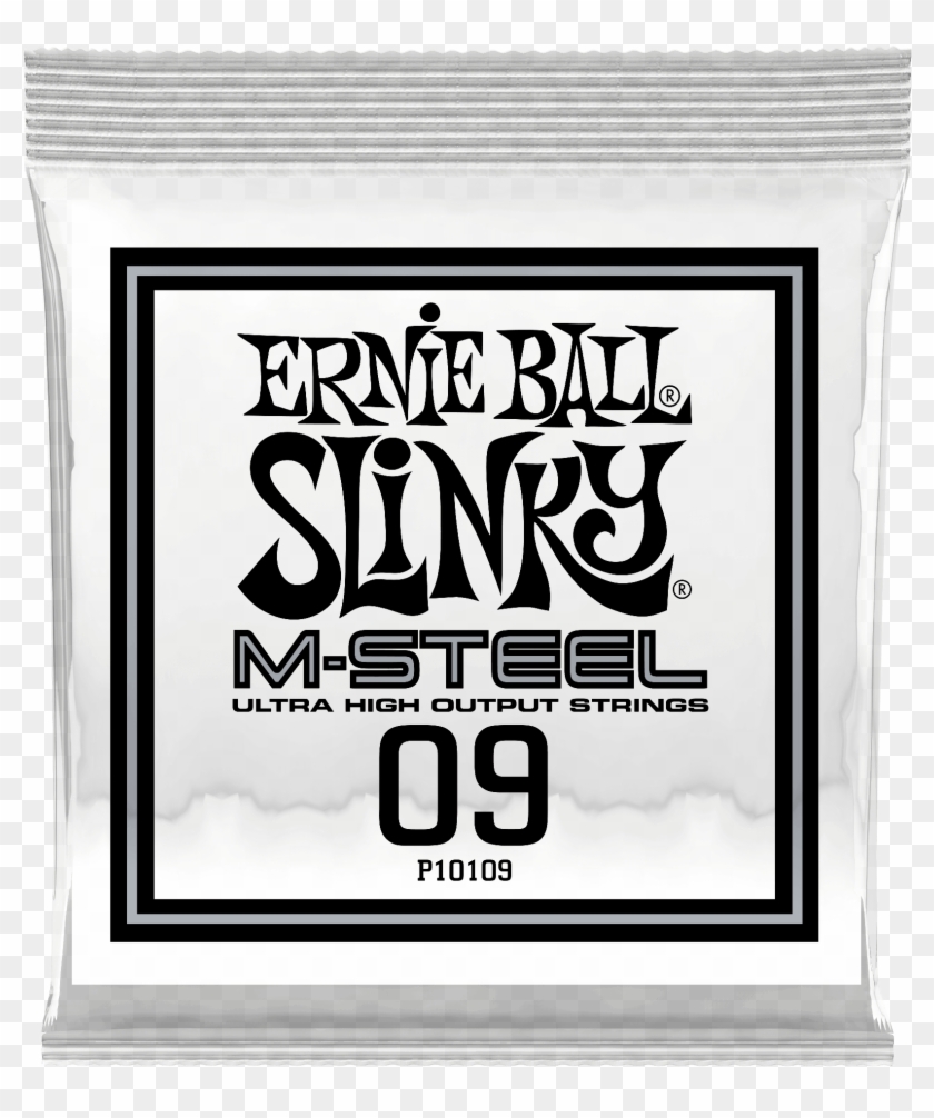 009 M-steel Plain Electric Guitar Strings 6 Pack - Ernie Ball Clipart