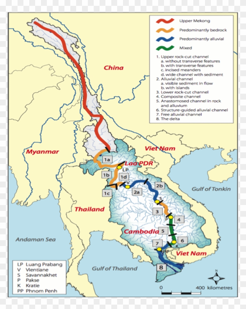 The Mekong River Basin Includes Seven Broad Physiographic - Atlas Clipart #4582766