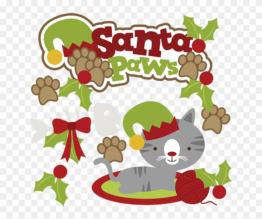 Christmas Clipart Cat - Christmas Cat Clipart Free - Png Download #4583245
