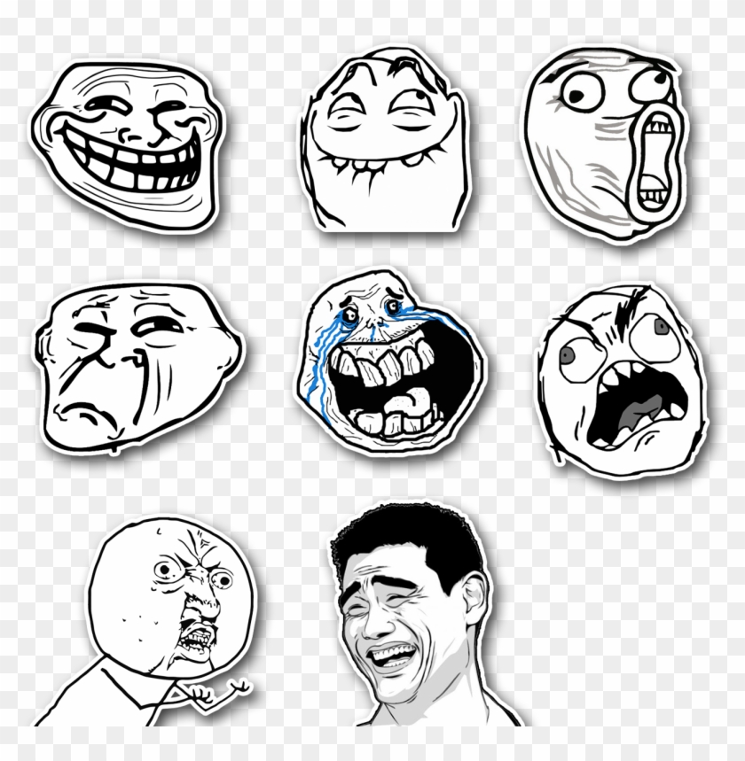 Troll Faces - Cartoon Clipart #4583446