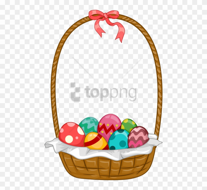 Free Png Easter Egg Basket Png Image With Transparent - Easter Basket Clipart #4583873