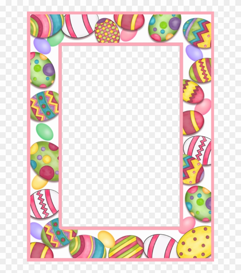 Stationary Easter Picture Frames, Borders For Paper, - Easter Border Clipart #4584135