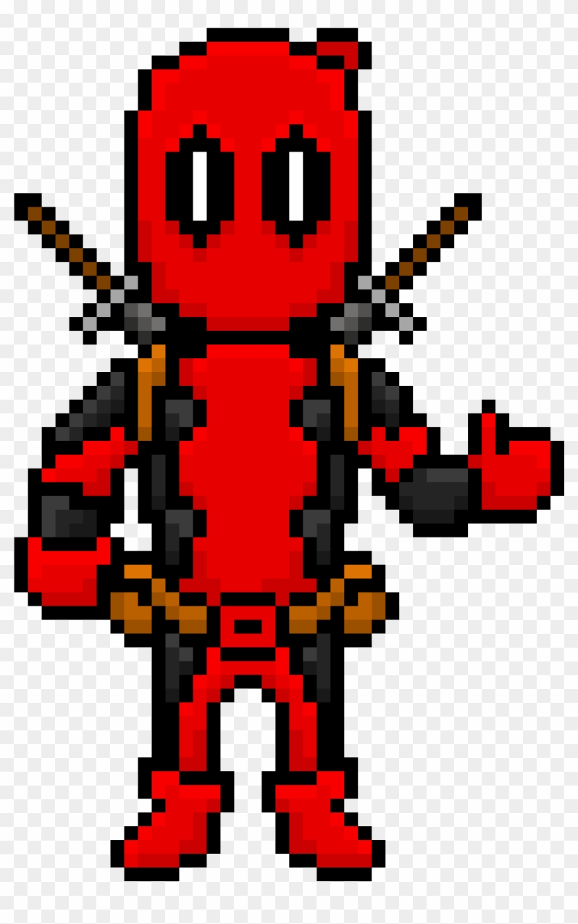 Deadpool Pixel Art - Deadpool Pixel Art Gif Clipart #4584285