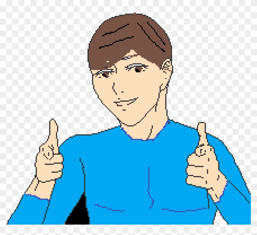 Thums Up Man - Self Portrait Clipart #4584382