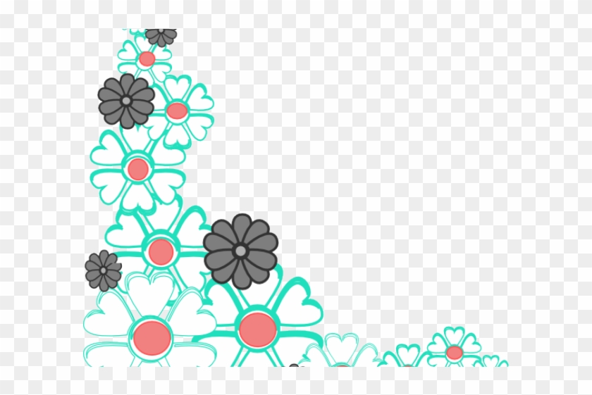Flower Corner Cliparts - Clip Art - Png Download #4584583