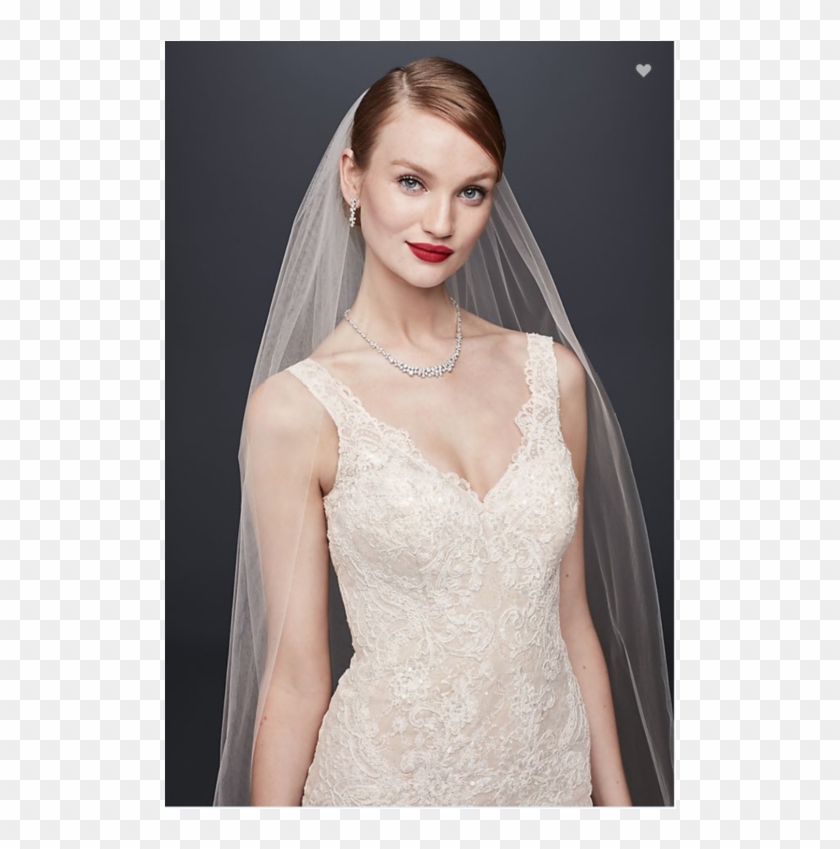 Oleg Cassini Oleg Cassini Lace Trumpet Wedding Dress - Wedding Dress Clipart