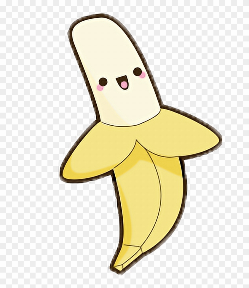 #banana #bananas #platano #platanos #kawaii #fruit - Banana Desenho Kawaii Clipart #4584773