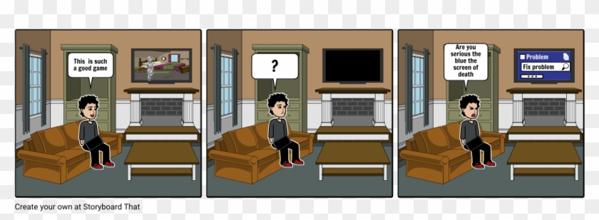 Blue Screen Of Death - Marley And Me Comic Clipart