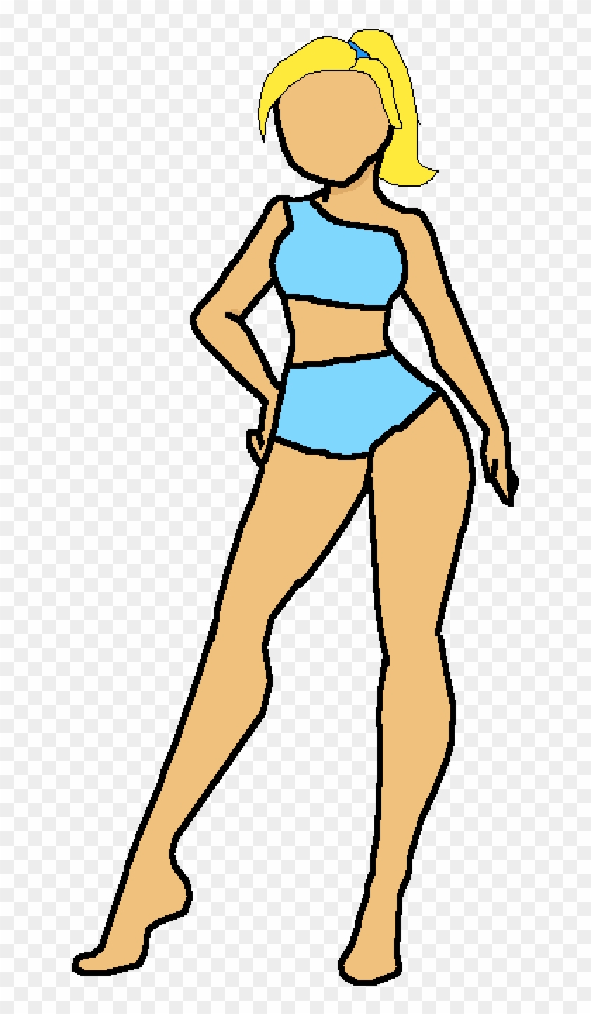 Faceless Girl In Bikini - Thicc Girl Art Bases Clipart