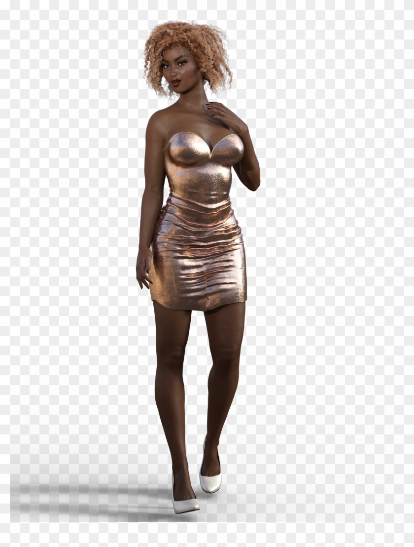 Rendered African-american Woman Party - Latex Clothing Clipart #4585412