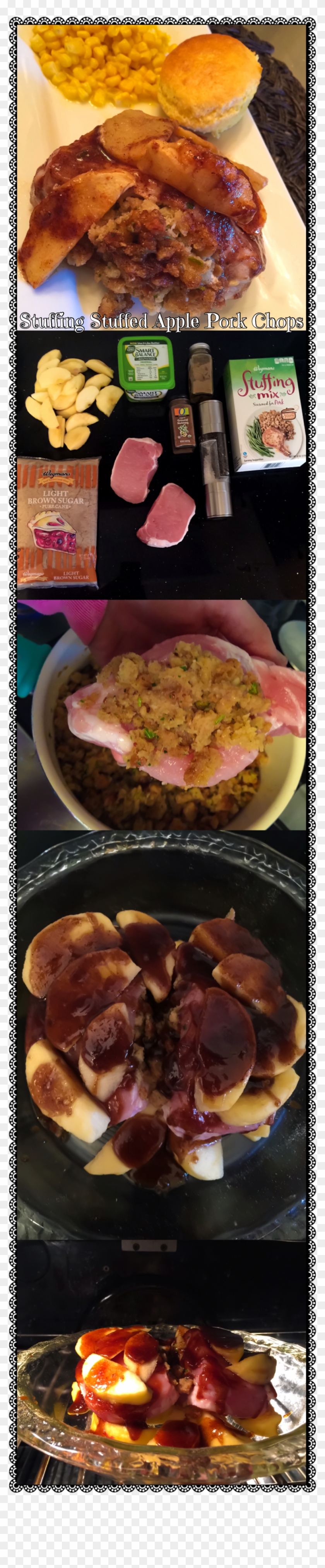 Stuffing Stuffed Cinnamon Apple Pork Chops Clipart