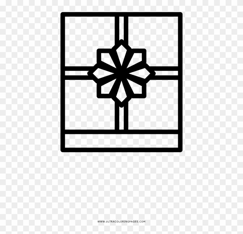 Regalo De Navidad Página Para Colorear - Caixa De Presente Em Desenho Png Clipart #4585587