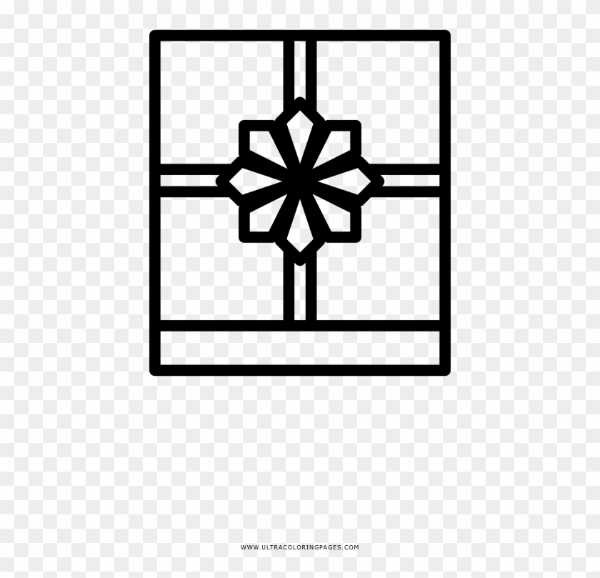 Regalo De Navidad Página Para Colorear - Caixa De Presente Em Desenho Png Clipart