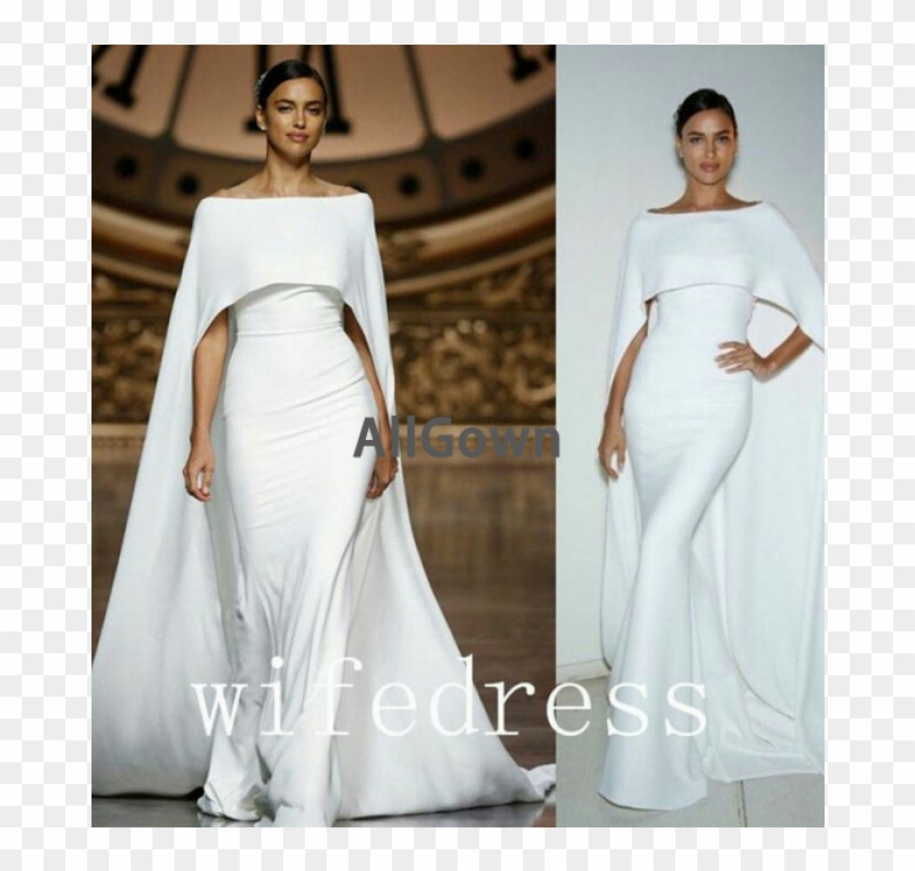 Allgown Wedding Dress T801525335114 - Wedding Dress With Butt Cape Clipart #4585901