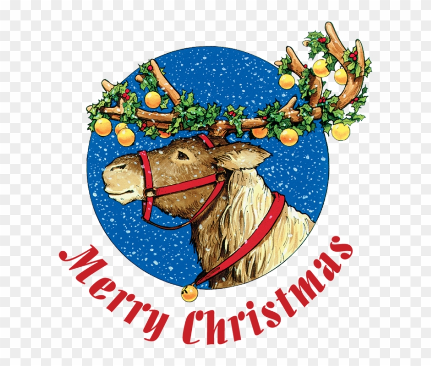 Christmas-reindeer Santa And His Reindeer, Christmas - Christmas Clipart