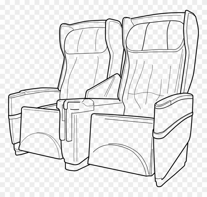 Asiento, Avión, Asientos, Silla, Transporte, Vuelo - Airplane Seats Clipart - Png Download #4586096