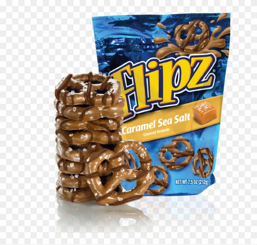 Flipz Caramel Sea Salt Covered Pretzels, 5oz - Flipz Caramel Sea Salt Clipart #4586220