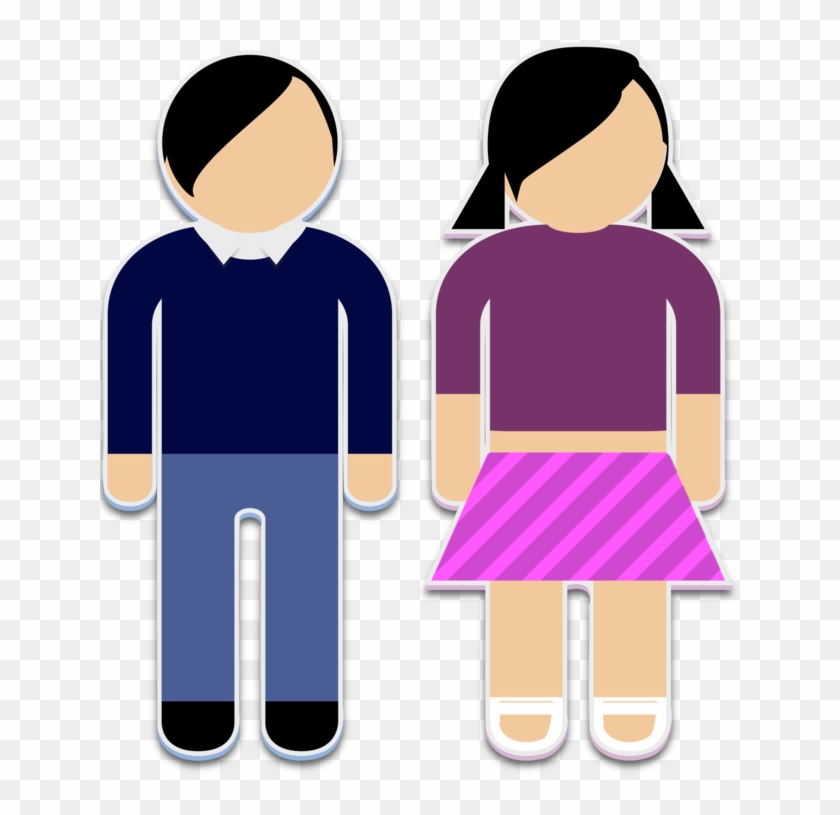 Child Boy Girl Symbol Female - Boy And Girl Sign Clipart - Png Download