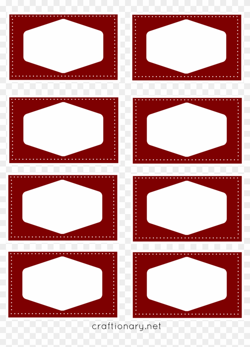 Book Label Printables Red - Black Printable Labels Clipart #4586737