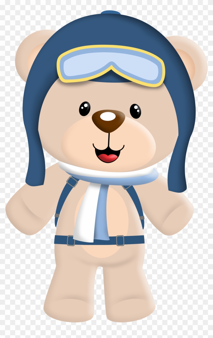 Temas De Baby Shower, Ositos Tiernos, - Decoração De Urso Aviador Para Cha De Bebe Clipart