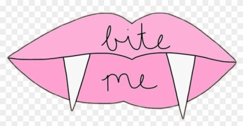 #lips #bite Me #vampire - Tongue Clipart #4587233