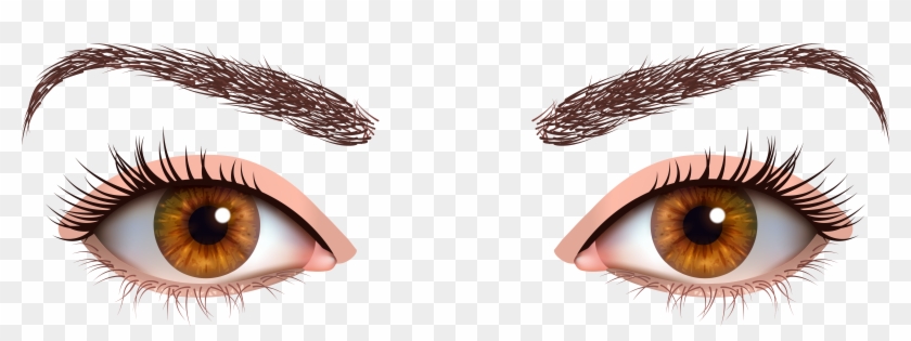 Brown Female Eyes Png Clipart - Female Eyes Png Transparent Png #4587416