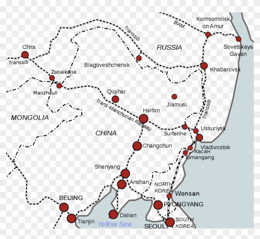 South Manchuria Railway Map Clipart
