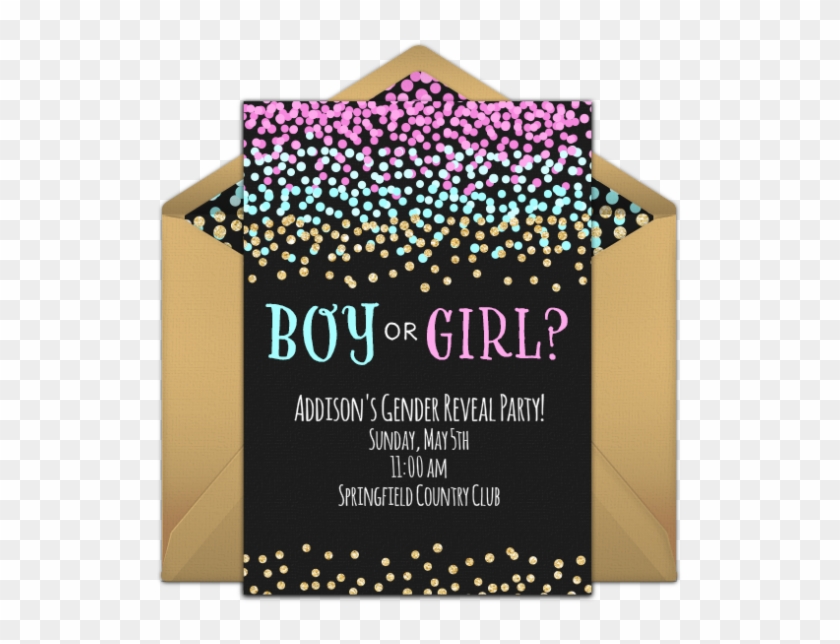 Boy Or Girl Sparkle - Invitaciones Para Gender Reveal Party Clipart #4588354
