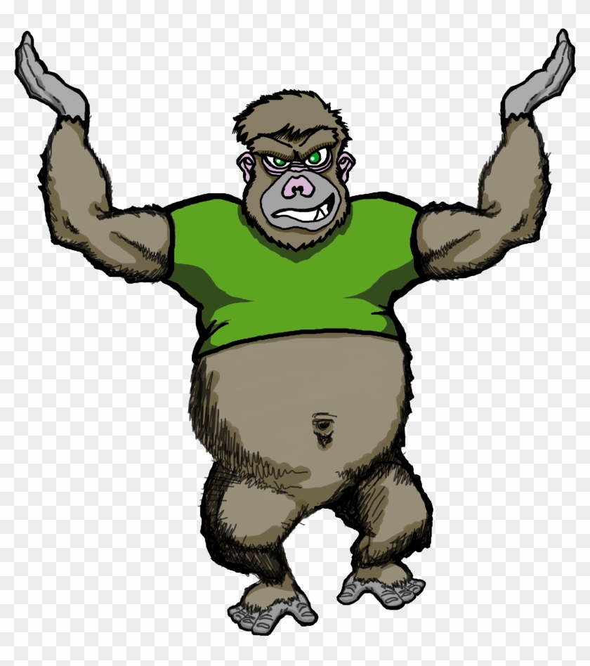 Gorilla Clip Head Transparent - Cartoon - Png Download