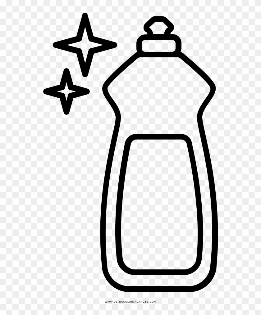 Dish Soap Coloring Page - Dish Soap Black And White Clipart