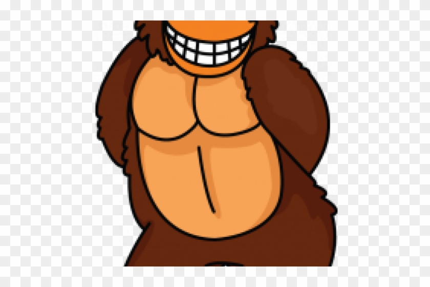 Drawn Gorilla Transparent - Gorilla Cartoon Transparent Background Clipart