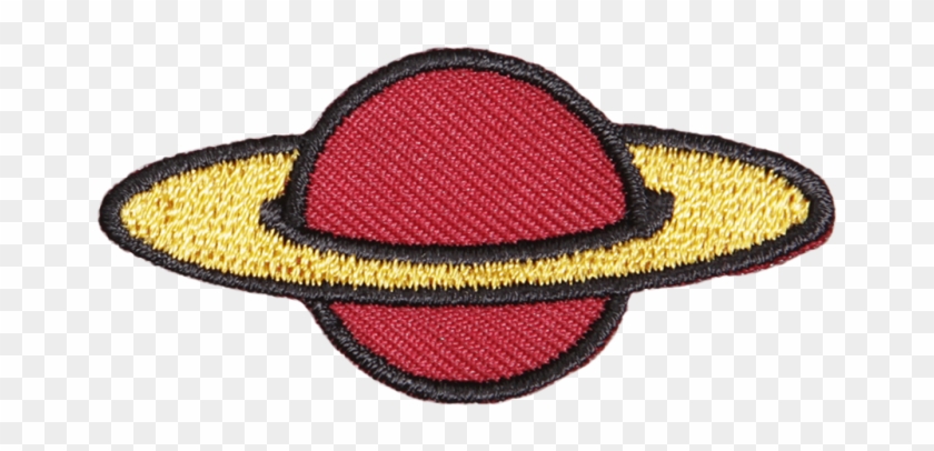 Stock Little Red Cartoon Planet Embroidered Patch - Crochet Clipart