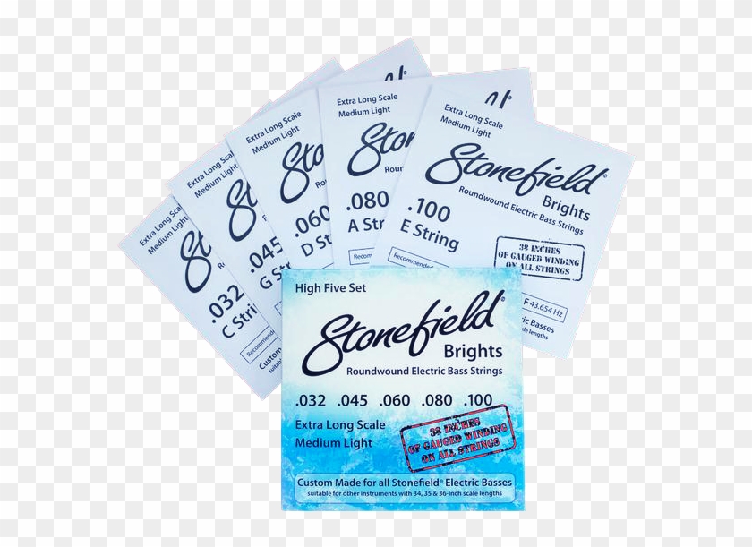 Stonefield Bass Guitar Stonefield Brights String Set - Paper Clipart #4590008