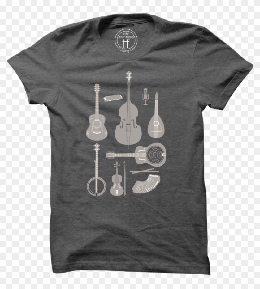 String Instruments Tee-charcoal - Vanos T Shirt Clipart