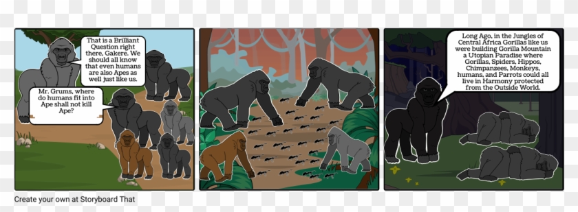 Gorilla Quest Storyboard - Gorilla Clipart