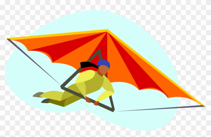 Graphic Black And White Download Recreational Hang - Hang Gliding Clipart Png Transparent Png #4591110