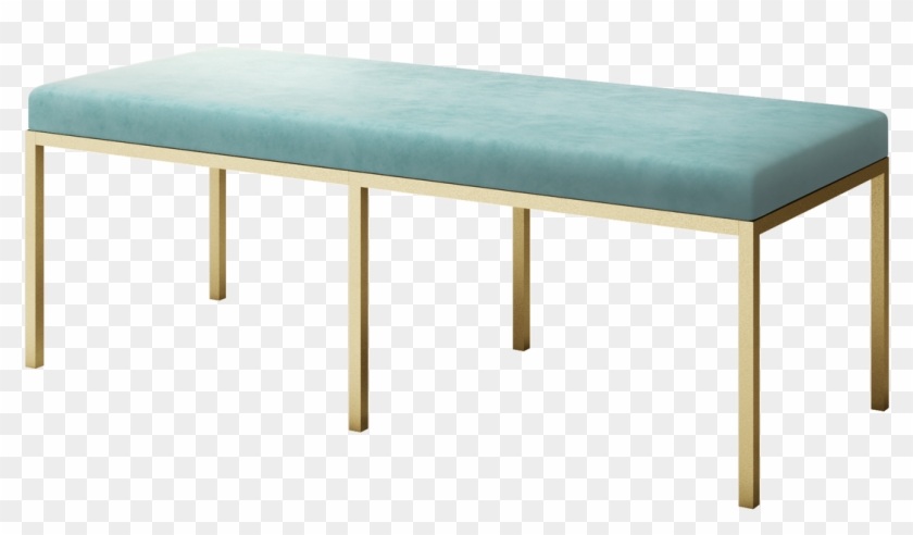 Pale Blue Velvet Bench Entryway Bench - Modern Blue Bench Clipart #4591468