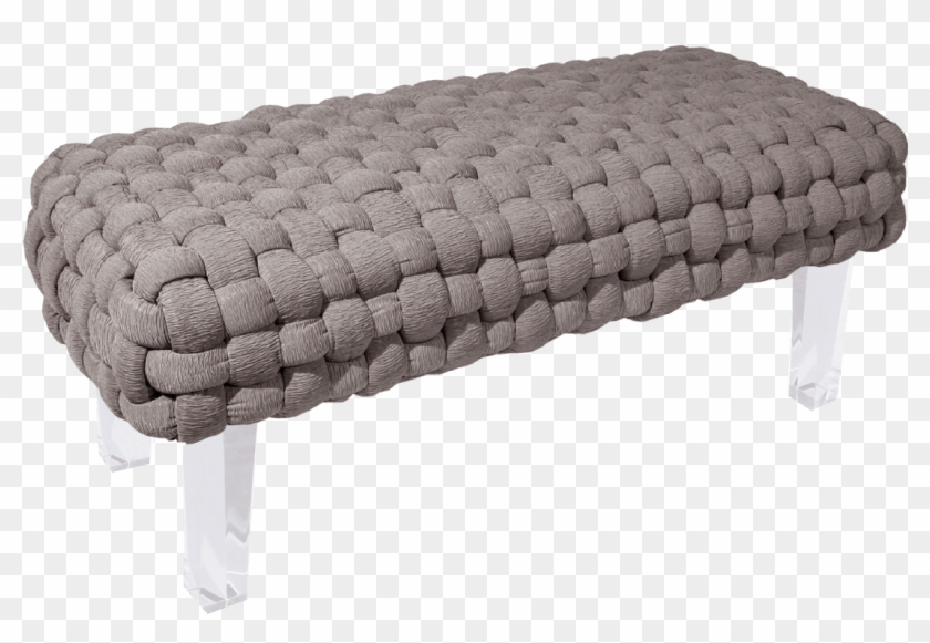 Ultra Modern Textured Luxury Plaited Bench Grey - Bench Clipart
