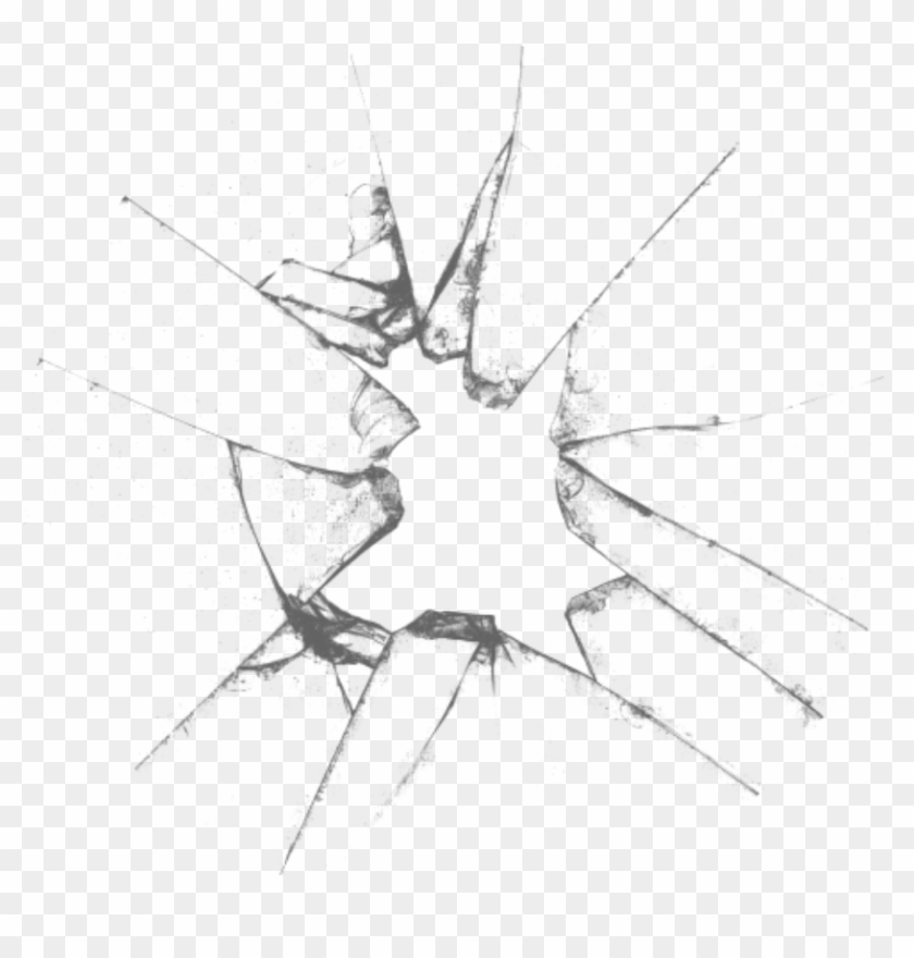 Efecto Sticker - Picsart Broken Glass Png Clipart #4593001