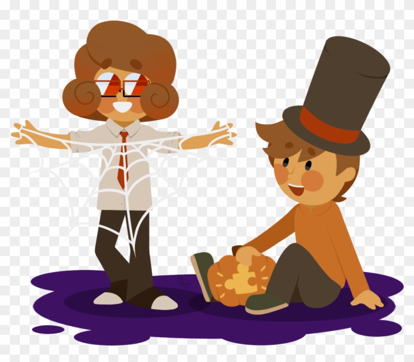 “could You Draw Professor Layton And Sycamore Just - Illustration Clipart #4593562