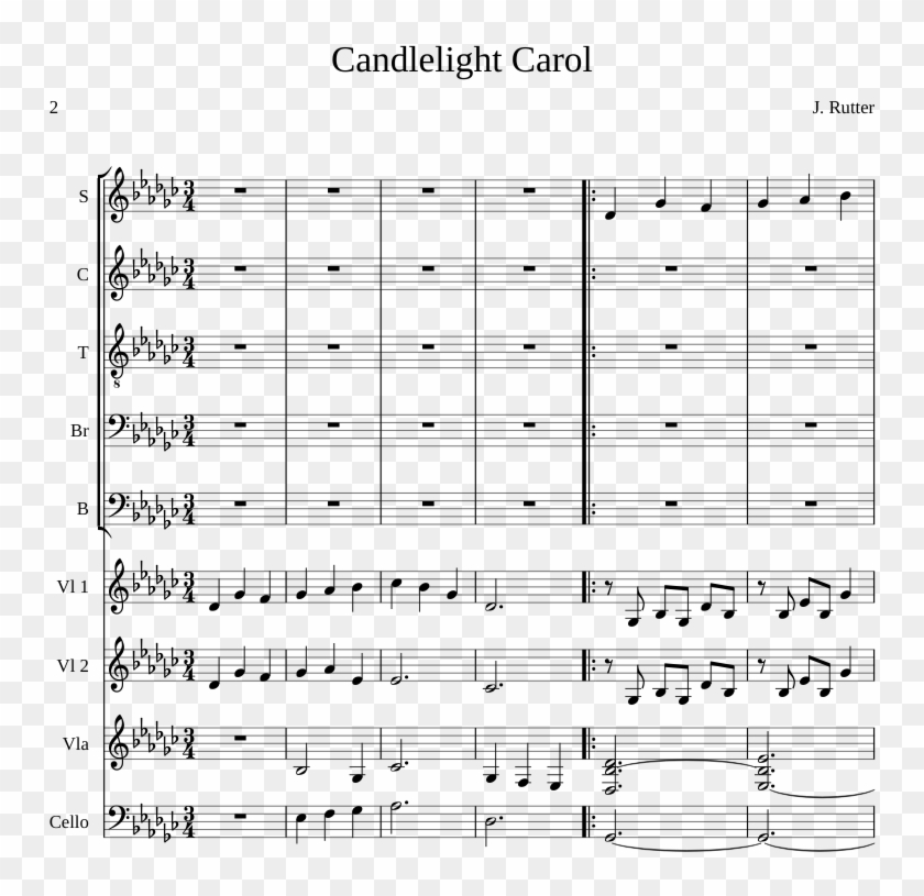 Cpm Candlelight Carol - Sheet Music Clipart