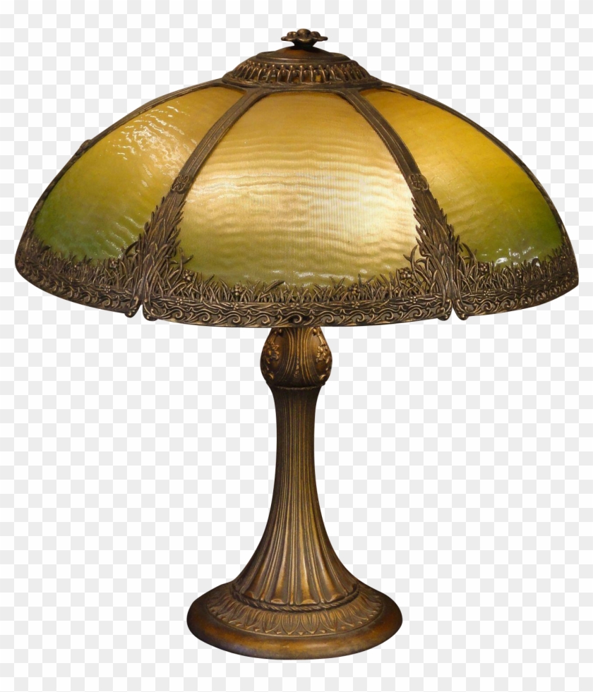 Lovely Large Graduated Reverse Painted Prairie Grass - Lamp Clipart