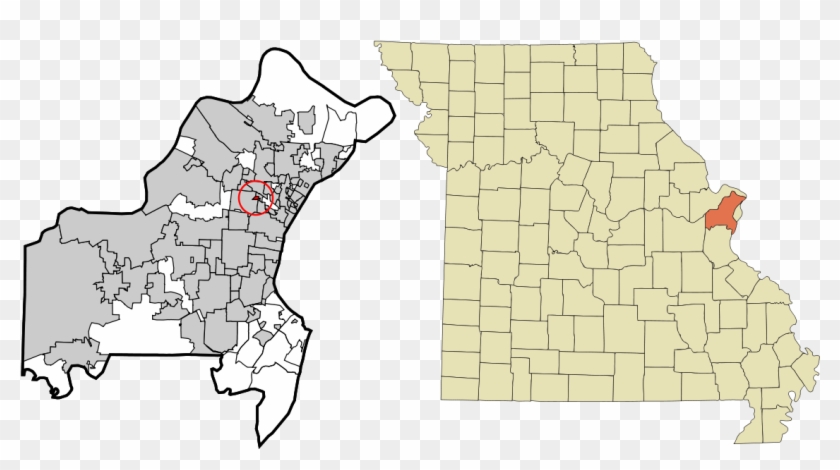 Warson Woods Mo Map Clipart