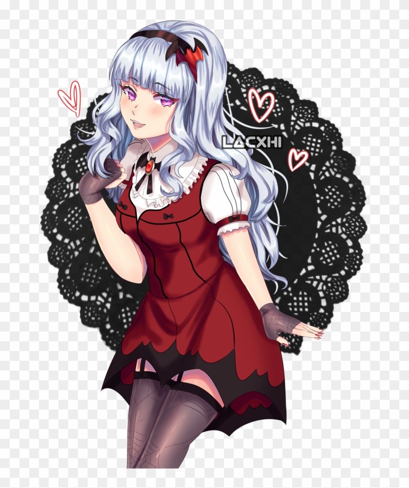 Cute Anime Vampire Girl - Cartoon Clipart