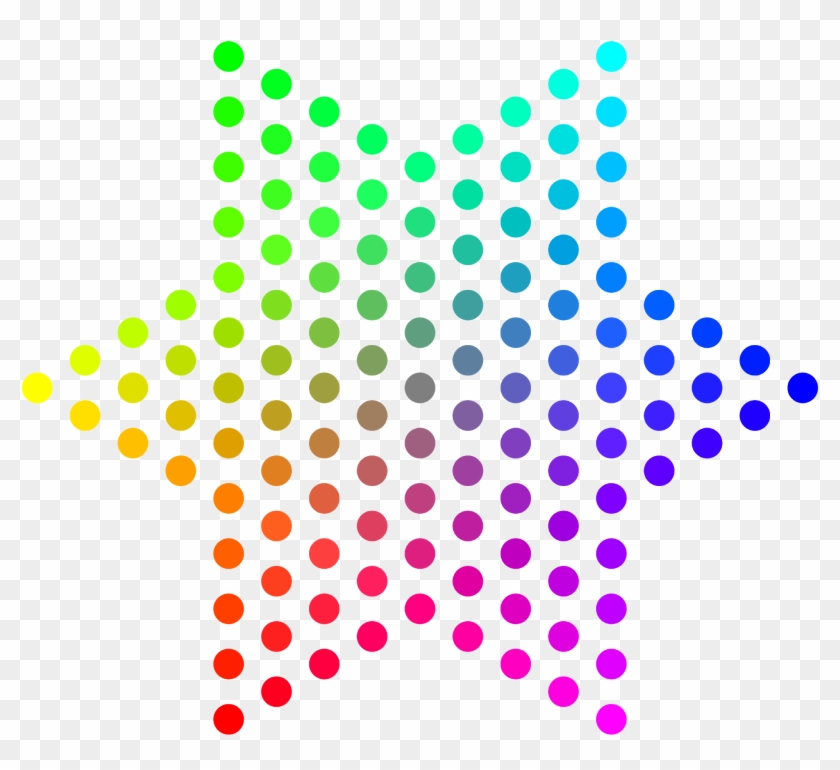How To Crochet, Free Crochet Patterns, Mandalas, Stars, - Clipart Coloured Dots - Png Download